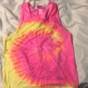 Pink lemonade tie dye pawz tank